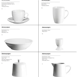 Geschirr-Set, Porzellan Barca