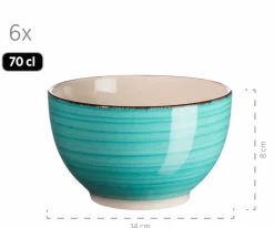 Geschirr-Set, Steingut Lumaca Laguna