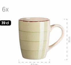 Geschirr-Set, Steingut Lumaca Olivgrün