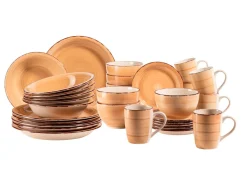 Geschirr-Set, Steingut Lumaca Olivgrün