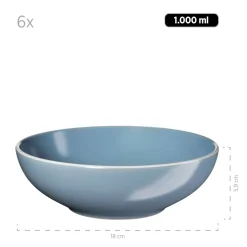 Geschirr-Set, Steinzeug Elissa Blau