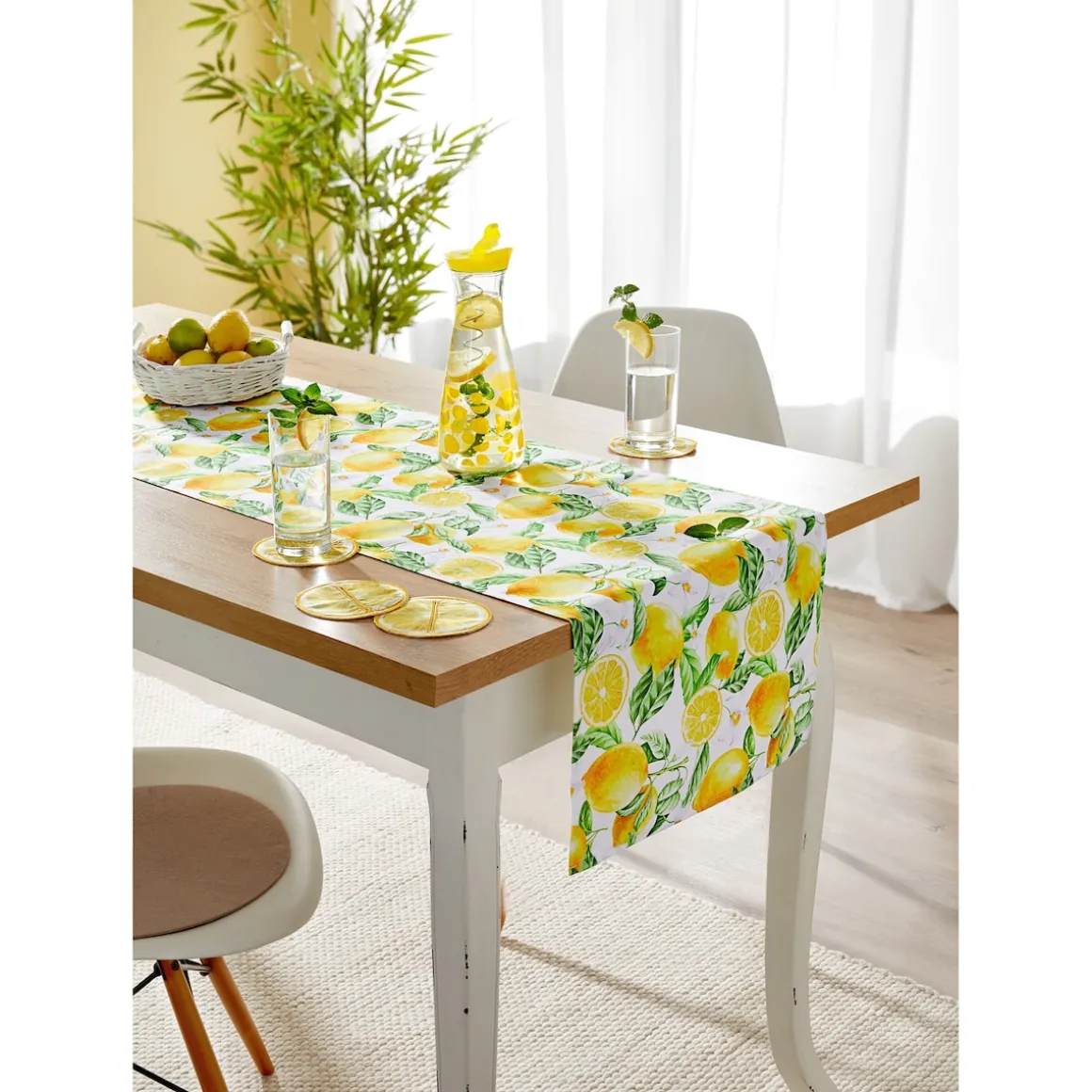 Glasuntersetzer „Zitrone“, 4 Stück