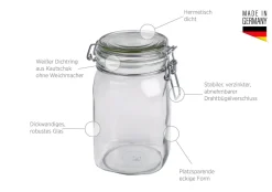 Gothika Vorratsglas-Set mit Deckel, Glas 7 x Einmachglas