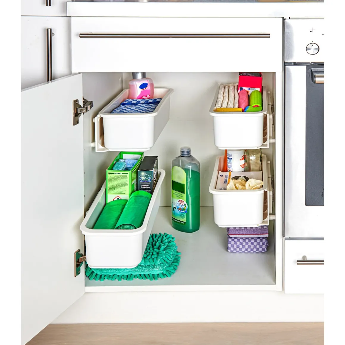 Haushaltsfach „Ausziehbar“, 2 Stück