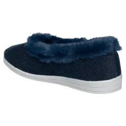 Hausschuh "Elegant" marine