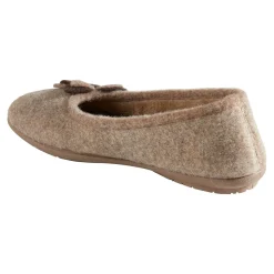 Hausschuh-Ballerina „Bärbel“ taupe