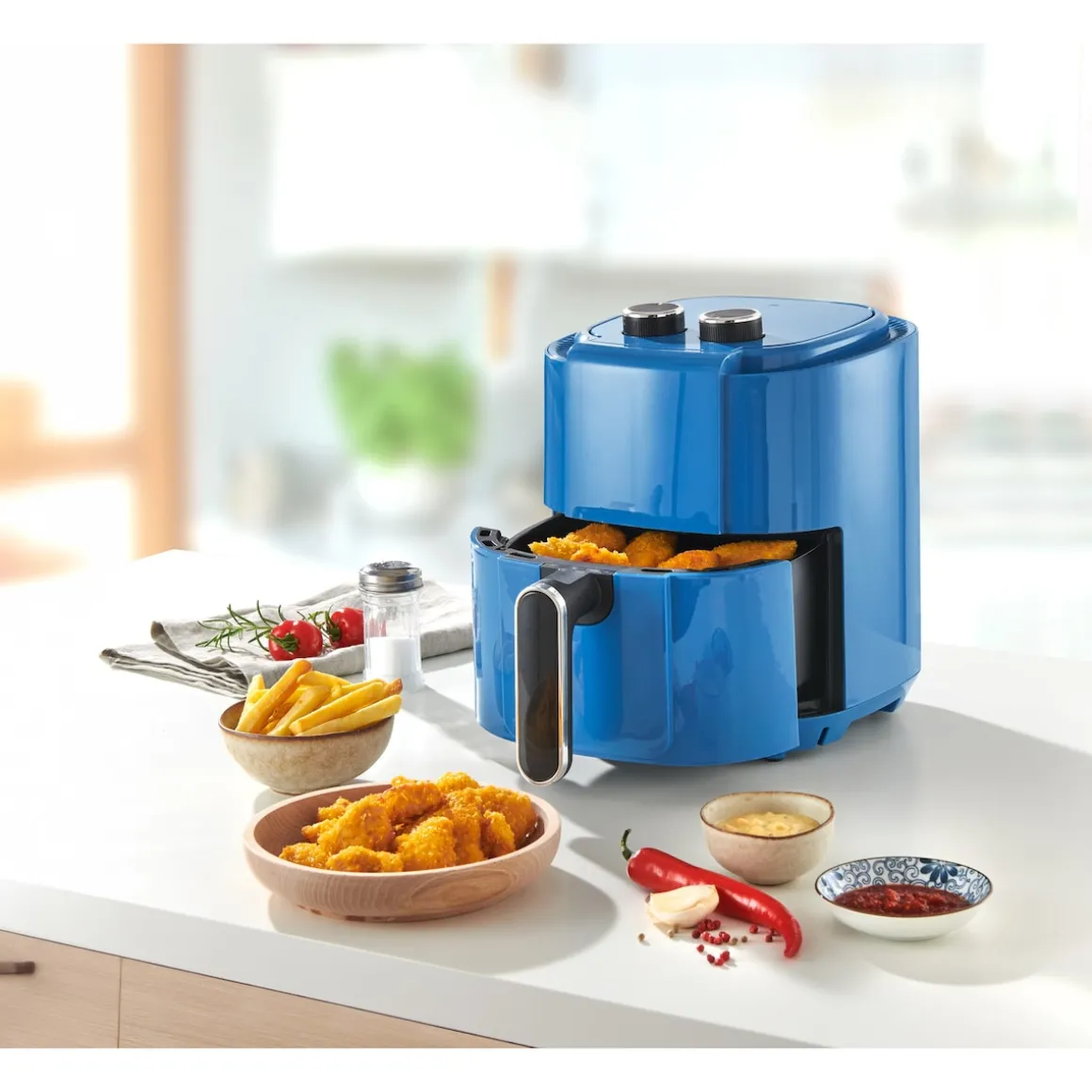 Heißluftfritteuse "Crispy-blue"