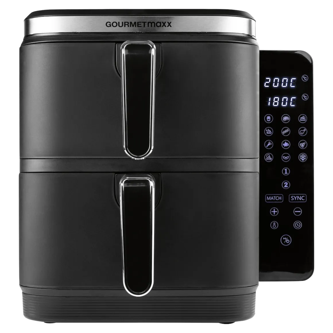 Heißluftfritteuse „Doppeldecker“