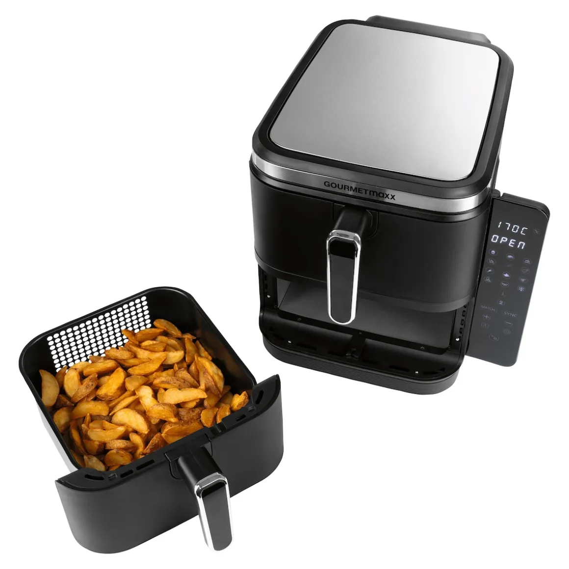 Heißluftfritteuse „Doppeldecker“