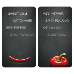 Herdabdeckplatte, 2er Pack Paprika-Chili
