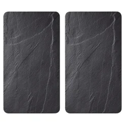 Herdabdeckplatte, 2er Pack Schiefer
