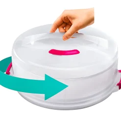 Höhenverstellbarer Tortenbehälter