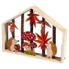 Holz-LED-Deko „Igelfreunde“