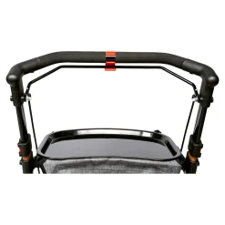 Indoor-Rollator in Holz-Optik mit Tasche und Tablett - AT51040 schwarz/braun