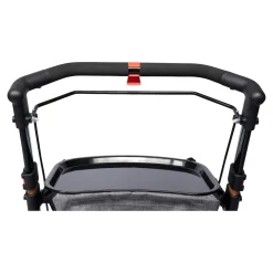 Indoor-Rollator in Holz-Optik mit Tasche und Tablett - AT51040 weiß/braun