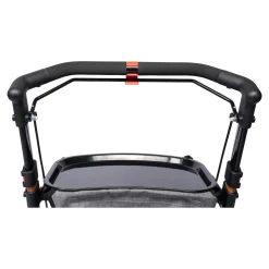 Indoor-Rollator in Holz-Optik mit Tasche und Tablett - AT51040 weiß/braun