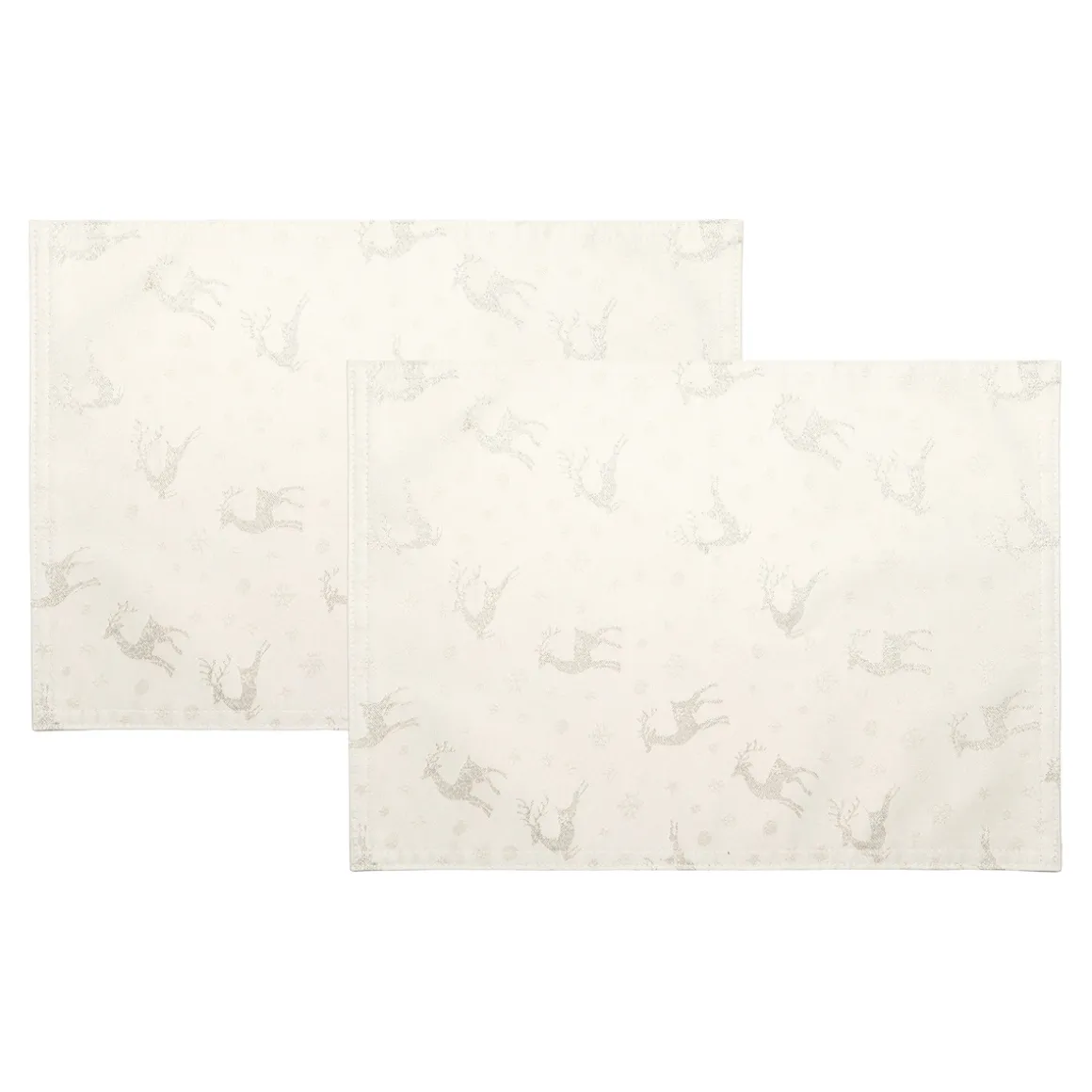 Jacquard-Tischläufer, 140x40 cm & Platzset, 2 Stück „Rentierzauber“