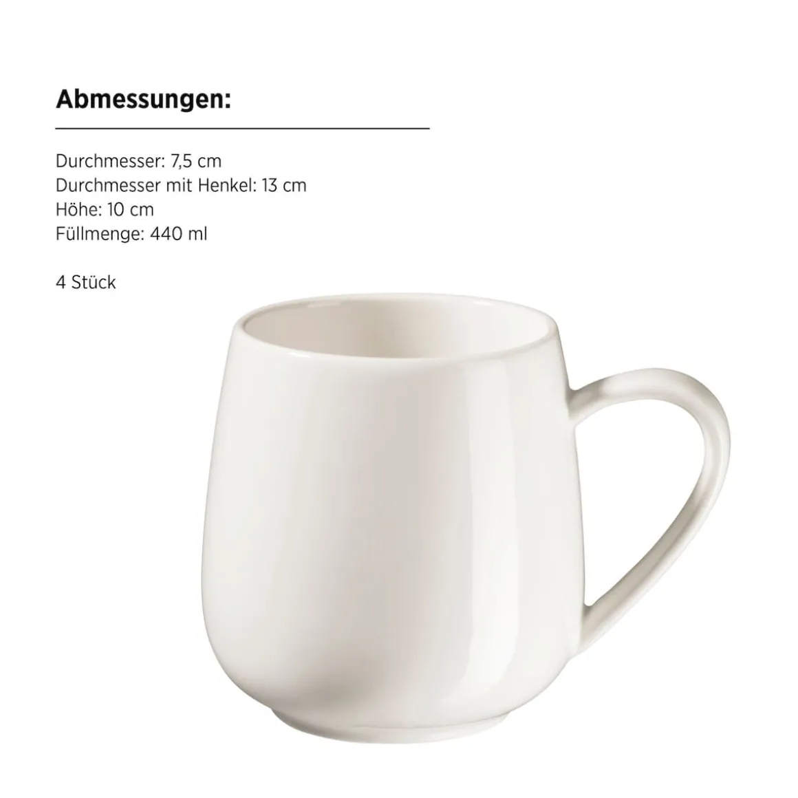 Kaffeebecher Set, Porzellan Taya