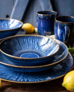 Kaffeebecher-Set, Steinzeug Eisfall