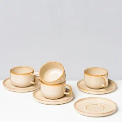 Kaffeeobertassen-Set, Steinzeug Nebelwald