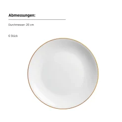 Kaffeeservice, Porzellan Felise Weiß / Gold