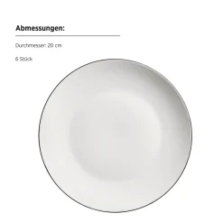 Kaffeeservice, Porzellan Felise Weiß / Schwarz