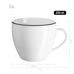 Kaffeeservice, Porzellan Nola