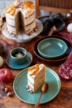 Kaffeeservice, Steinzeug Elina Uno 4 x Dessertteller, 4 x Kaffeetasse, 4 x Kaffeeuntertasse