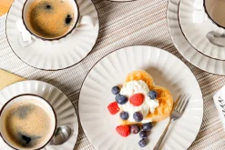 Kaffeeservice, Steinzeug Osita 6 x Speisteller, 6 x Dessertteller, 6 x Müslischüssel