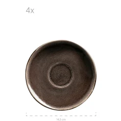 Kaffeetassen-Set, Keramik Niara Organic 4 x Kaffeetasse, 4 x Untertasse