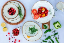 Kaffeetassen-Set, Porzellan Pintar Beige / Braun