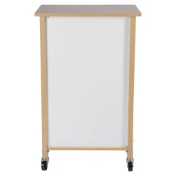 Küchenwagen mit Mülltrennsystem Eiche, weiß