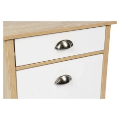 Küchenwagen mit Mülltrennsystem Eiche, weiß