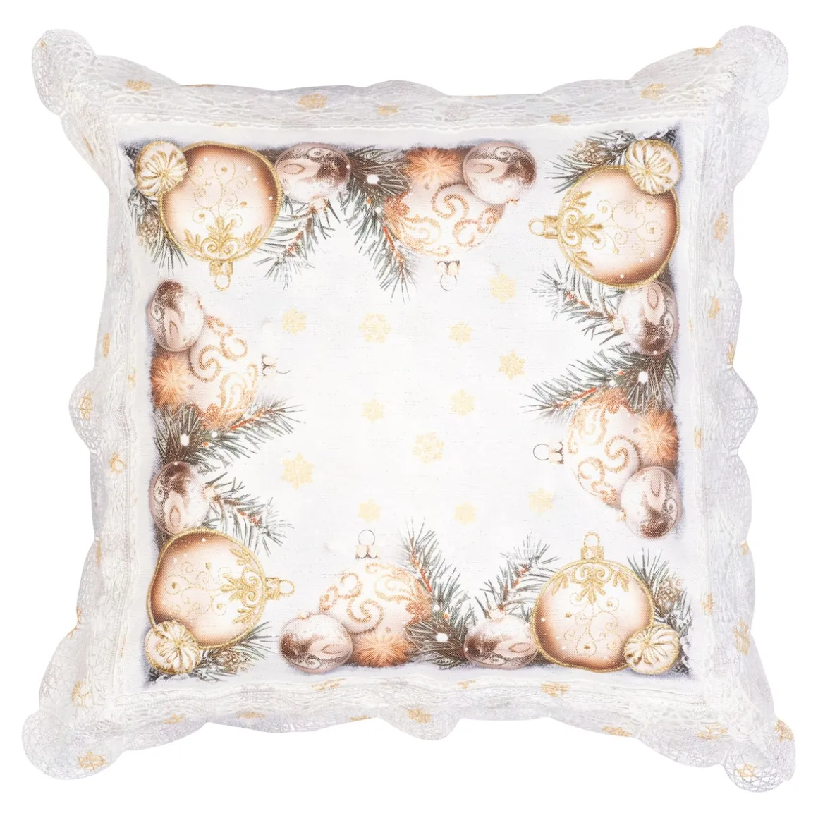 Kissenhülle „Festtagskugeln“, 40x40 cm