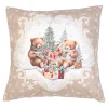 Kissenhülle "Teddy-Bescherung", 40x40 cm