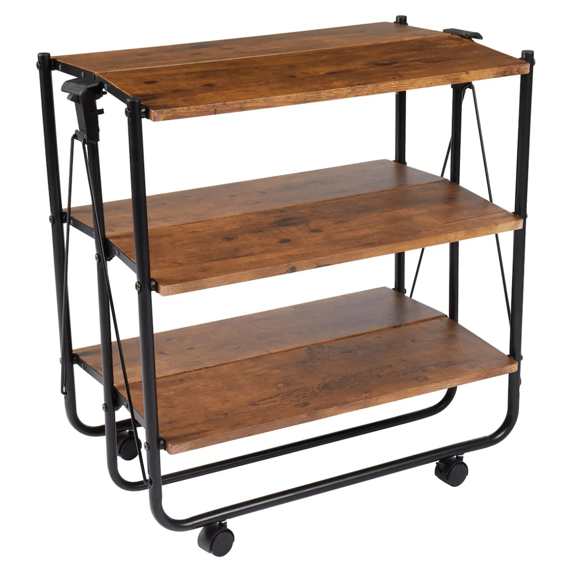 Klappbarer Servierwagen "Holzoptik"