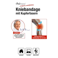 Kniebandage mit Kupferfasern