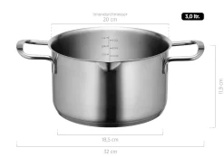 Kochtopf, Edelstahl Sanvito 1 x Topf, 1 x Deckel