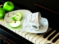 Kombiservice, Porzellan CHANSON 6 x Speiseteller, 6 x Suppenteller, 6 x Dessertteller, 6 x Kaffeetasse, 6 Kaffeeuntertasse