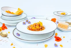 Kombiservice, Porzellan Pintar Beige / Braun