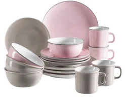 Kombiservice, Steinzeug Maila Rosa / Grau / Blau / Grün