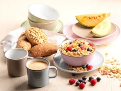 Kombiservice, Steinzeug Maila Rosa / Grau / Blau / Grün