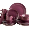 Kombiservice, Steinzeug METALLIC RIM Lila