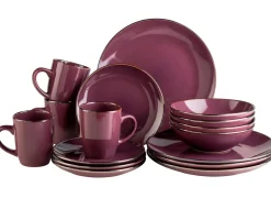 Kombiservice, Steinzeug METALLIC RIM Lila