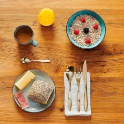 Kombiservice, Steinzeug METALLIC RIM Blau