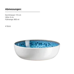 Kombiset, Steinzeug Malea Blau