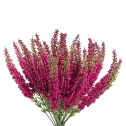 Kunstblume "Erika" lila-weiß