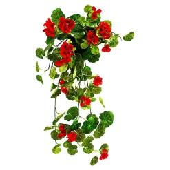 Kunstblume "Hängegeranie" rot