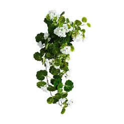 Kunstblume "Hängegeranie" weiß