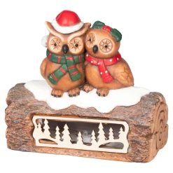 LED-Dekofigur „Wintereulen“